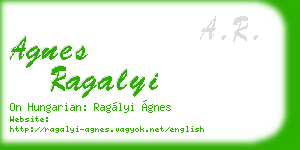 agnes ragalyi business card